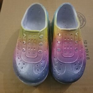 Lily & Dan Unisex Kids Multicolor Comfort Slip On Water Shoes Size US 5/6